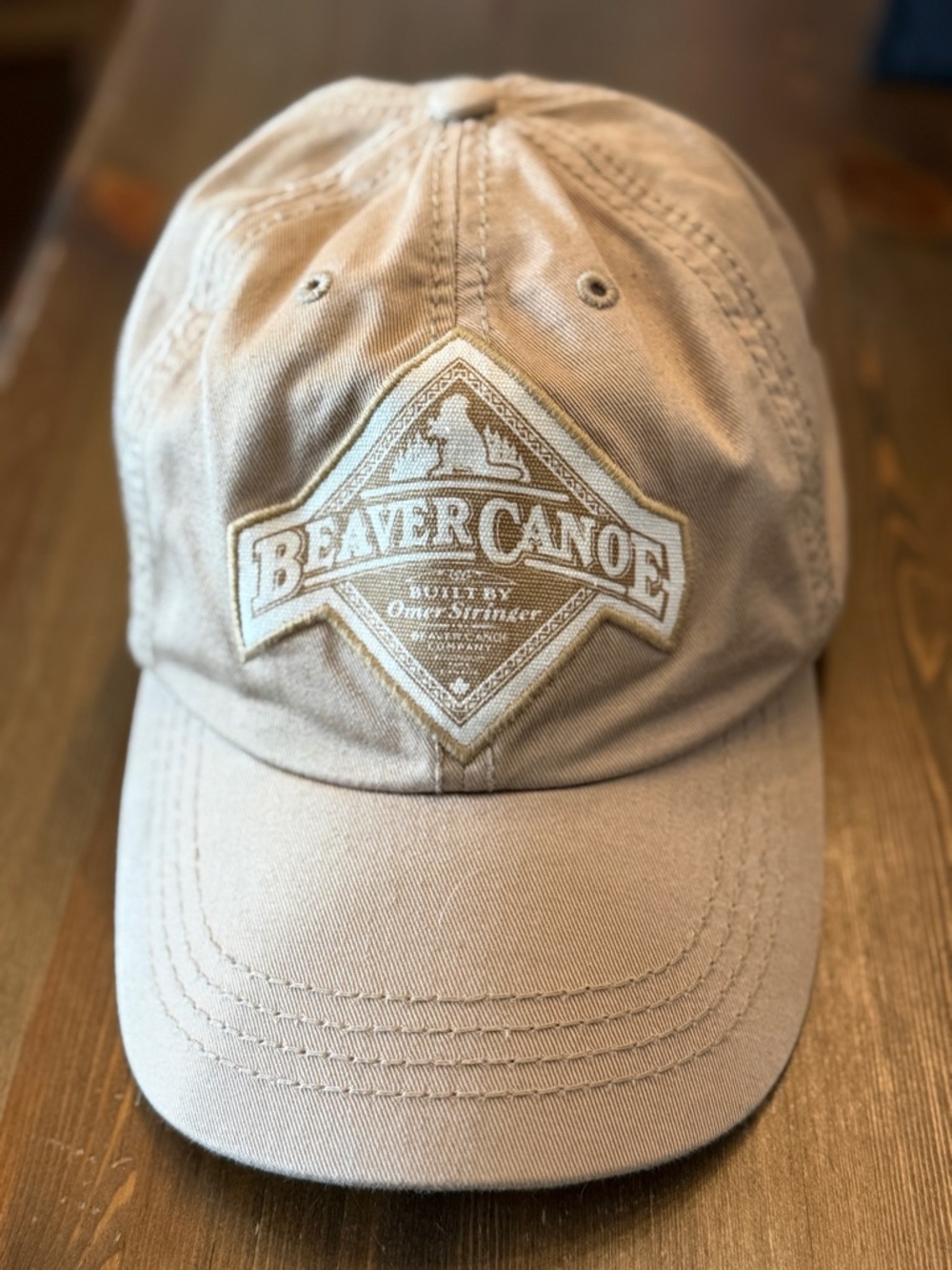 Roots Beaver Canoe Tan Baseball Cap - Classic Logo Hat